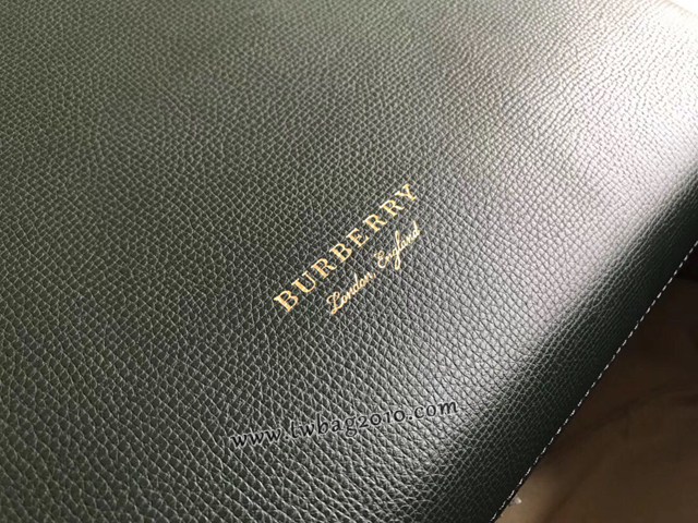 Burberry專門店新款中號綠色托特包 巴寶莉粒面小牛皮女士手提肩背包 yxb1011